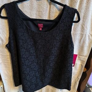 NWT lace Black tank XL